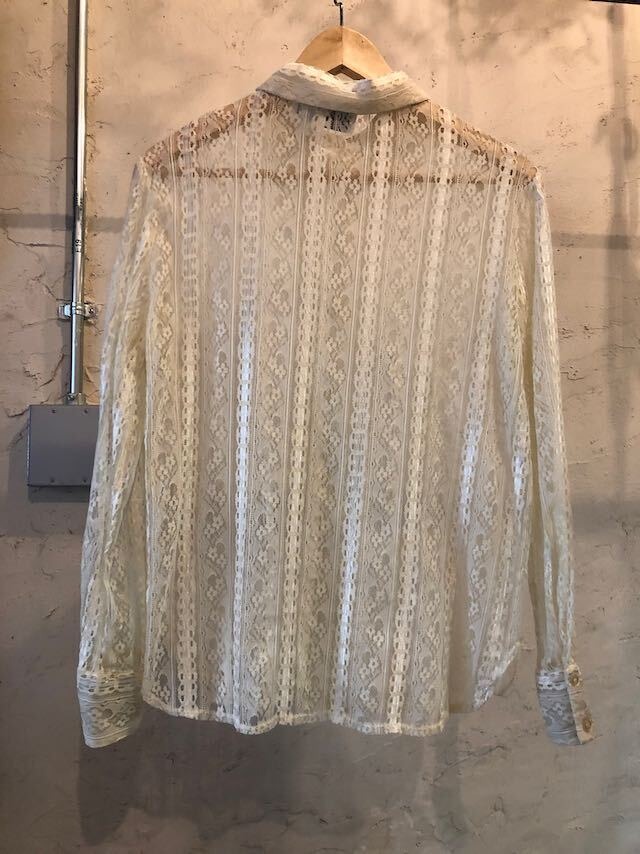 Vintage lace Dress ヴィンテージ レースブラウス レースシャツ  