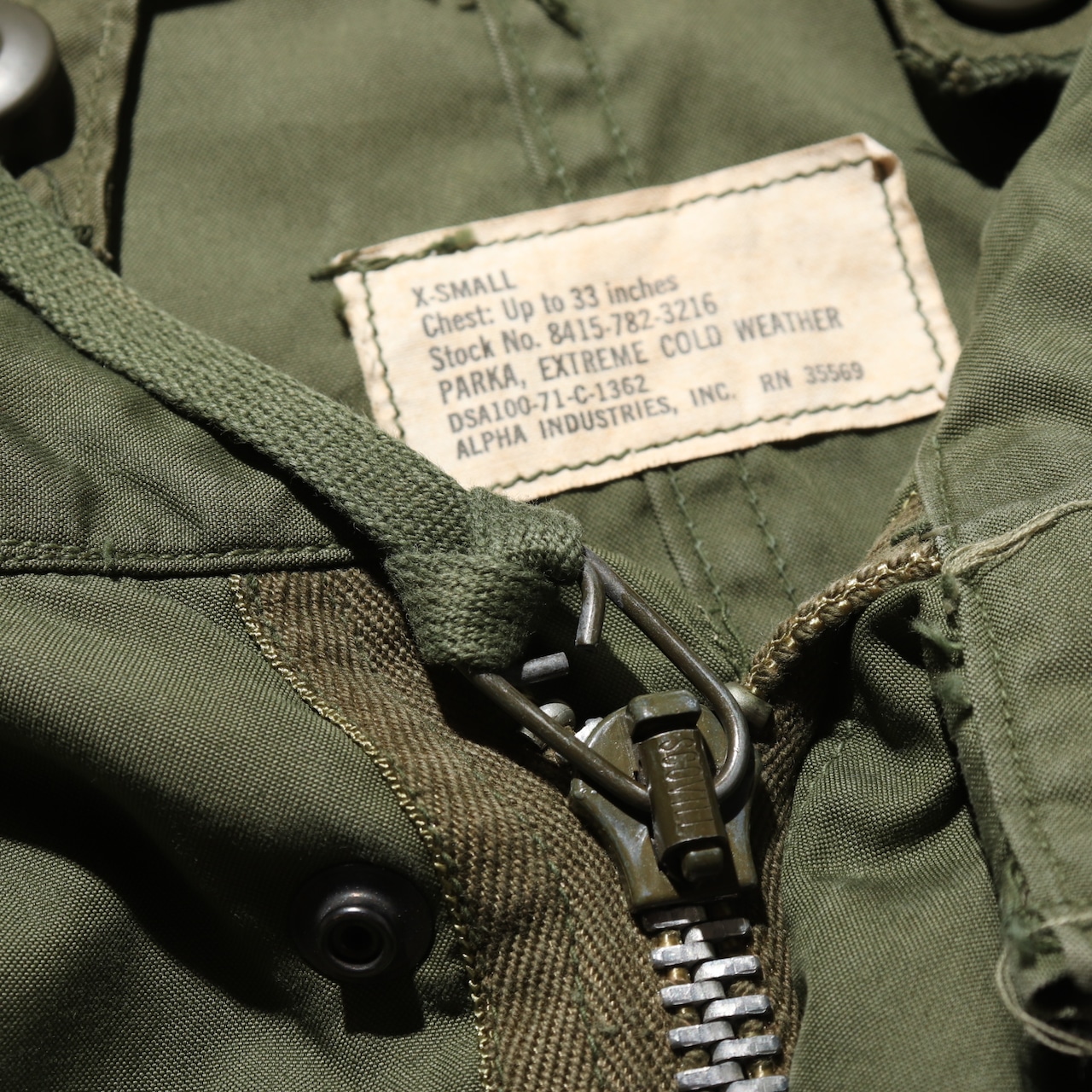 極美品 XS アルミジップ 71年 M-65 フィッシュテールパーカー モッズコート 米軍実物