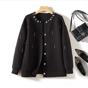 ビジューネックボタンジャケット　A3161