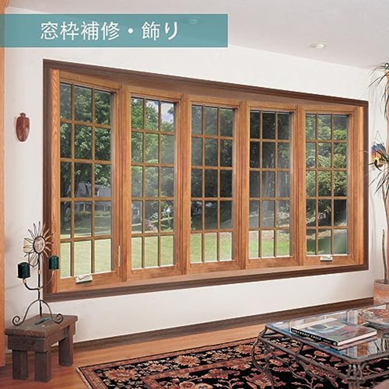 FINGOOO マスキングテープ 木目 厚手 長さ10M・道具付き インテリアテープ 木目調 強い粘着力 防水 多用途 壁 キッチン 扉 建具 窓枠 (10M, ブラウン ウォールナット)