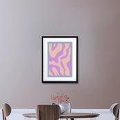 静寂の流れ xiiii｜繊細な曲線が生む静けさの抽象アートポスター｜北欧モダンに映えるミニマルデザイン｜A4ポスター