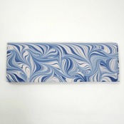 半幅帯 　マーブル×大矢羽［ 濃紺 × グレージュ ］