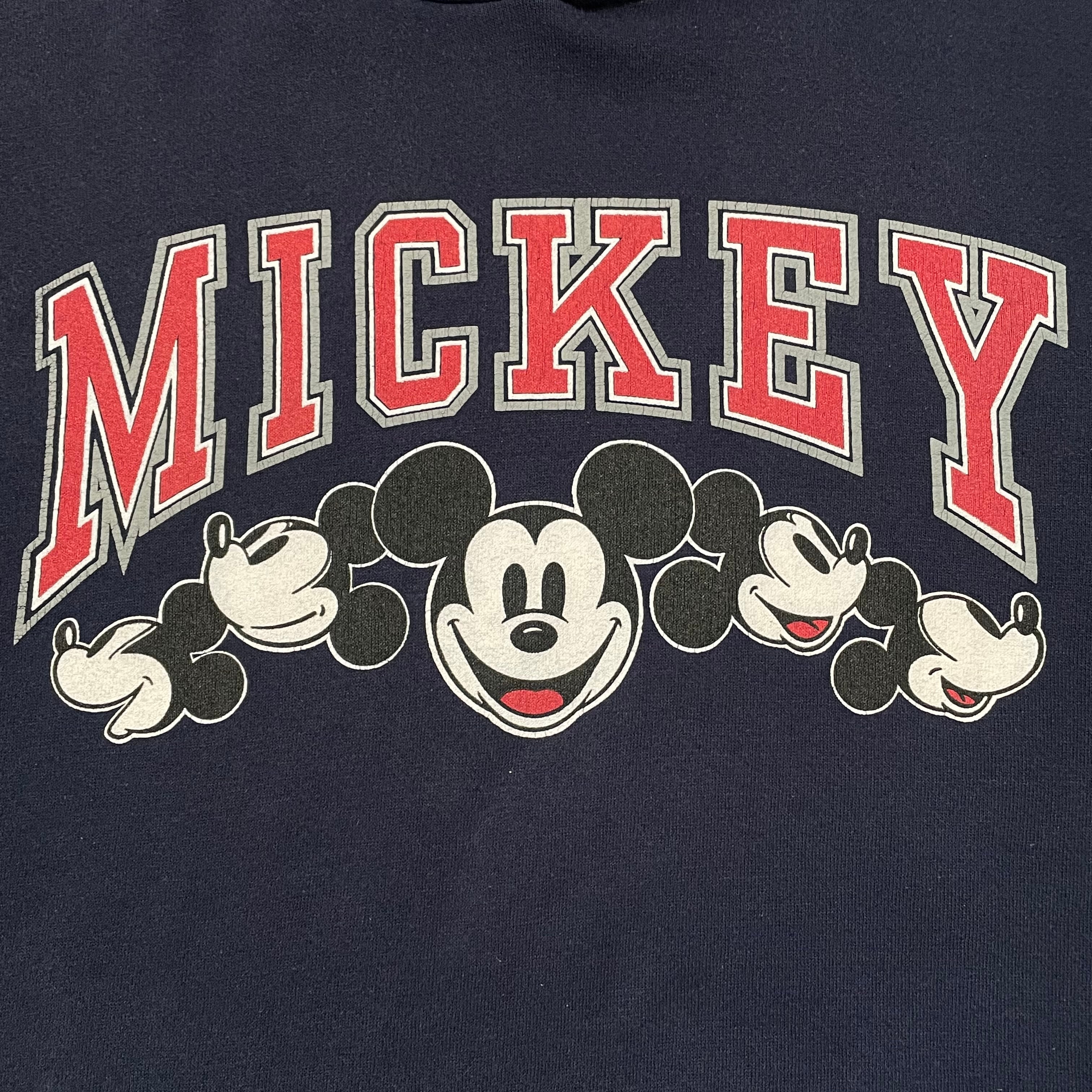 Disney】90s USA製 ミッキーマウス MICKEY アーチロゴ プリント