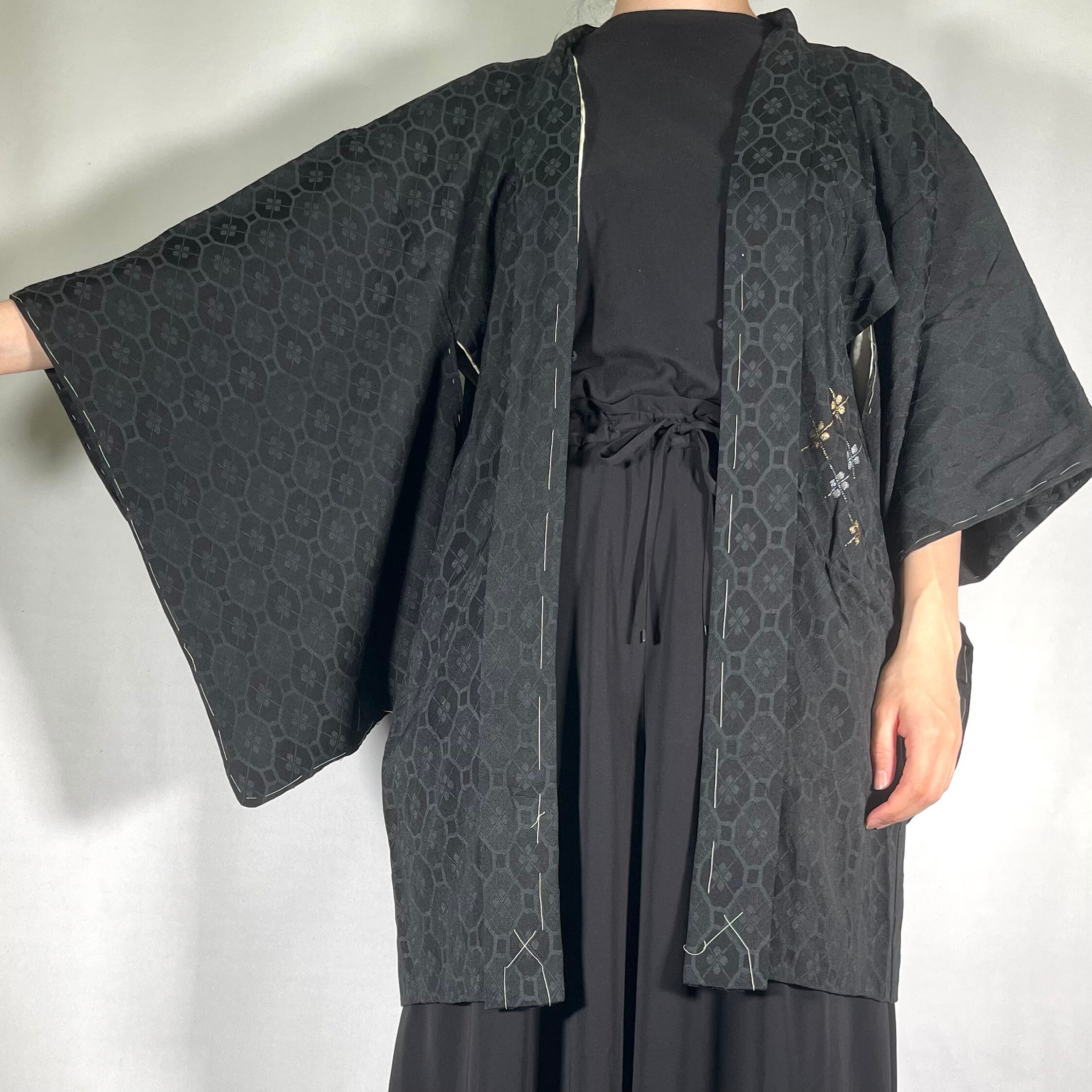 【珍品】着物 半纏 羽織 vintage ゴールド レトロ 古着 希少 モード 【珍品】着物 半纏 羽織 vintage ゴールド レトロ 古着 希少 モード