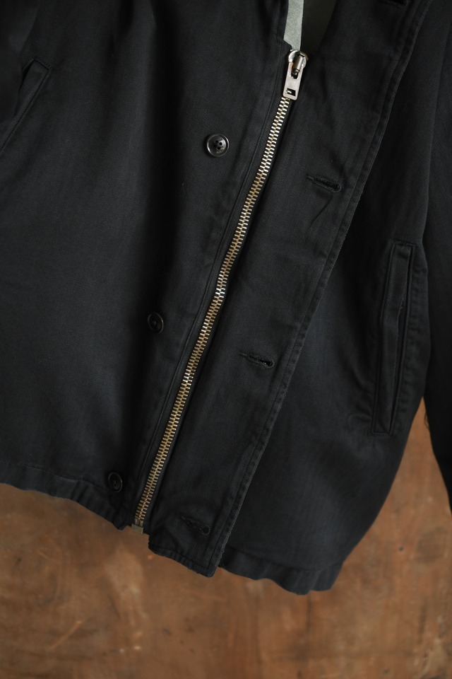 A.PRESSE / Vintage US NAVY N-4 Deck Jacket (Black)