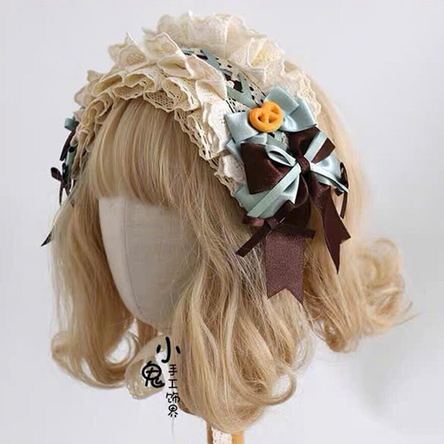ヘアアクセサリー チョコミント ヘアバンド クマちゃん ビスケット