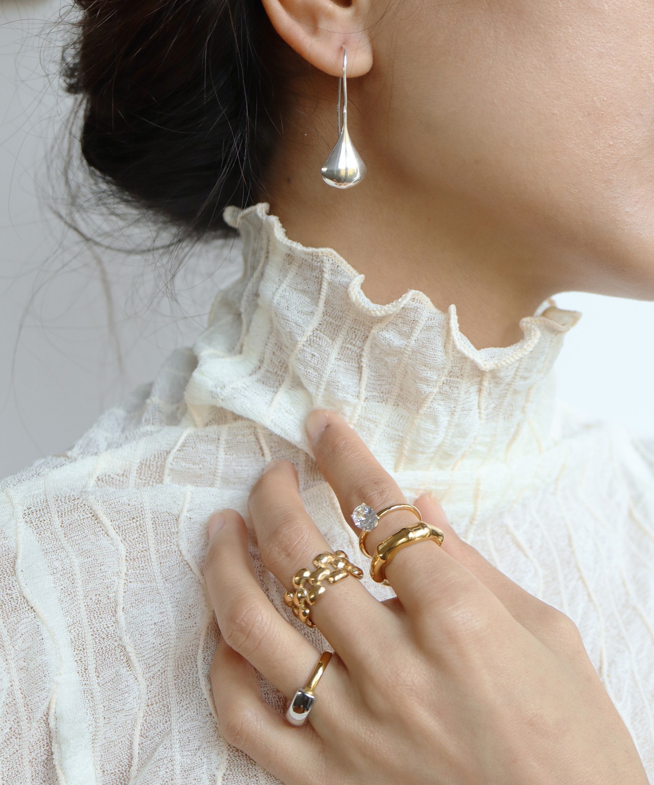 S925マロンドロップピアス/024129