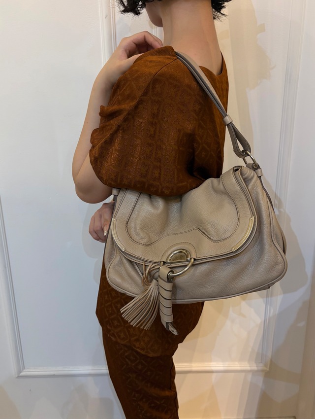 CELINE / Leather Tassel Bag (O)
