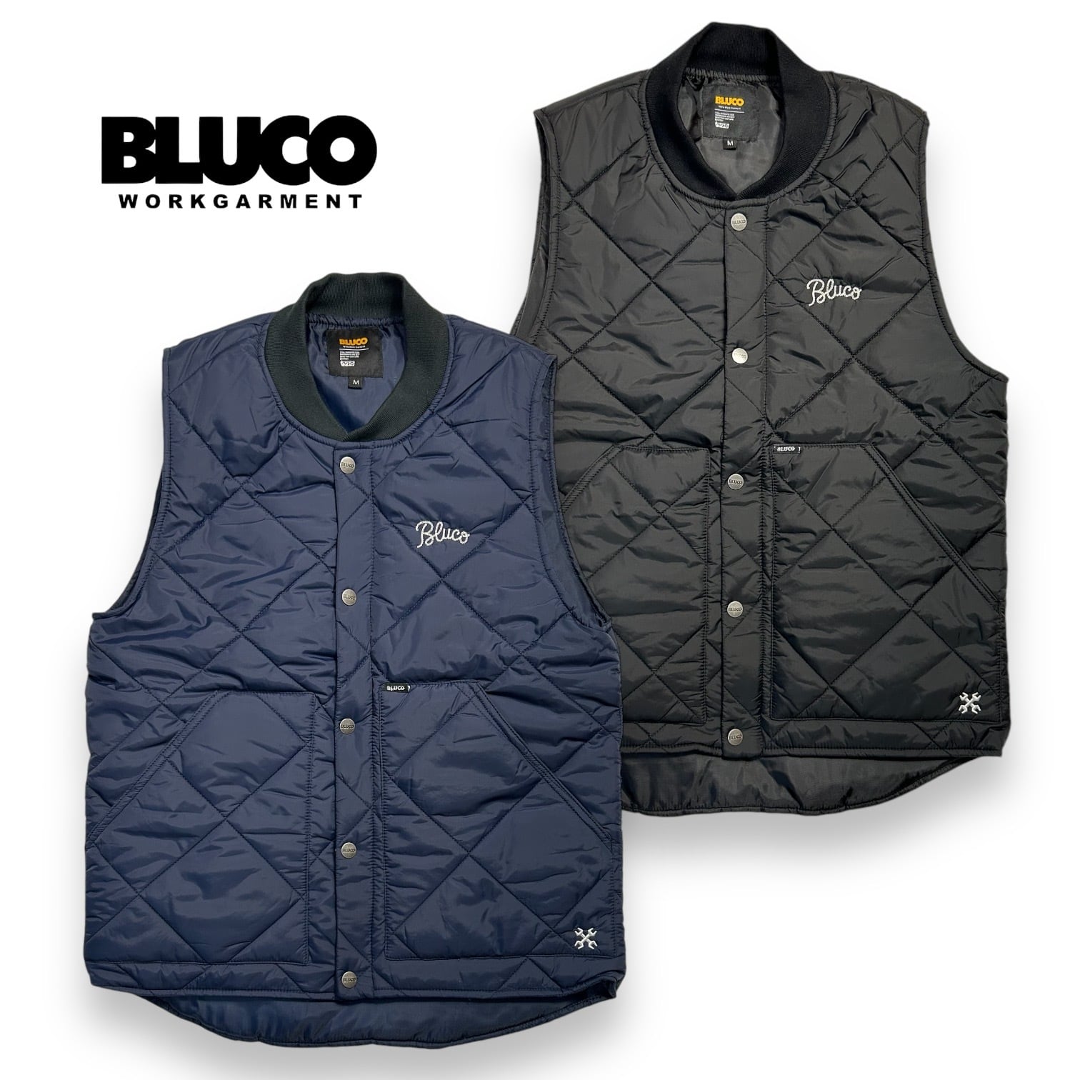 BLUCO【ブルコ】RIB COLLAR QUILTING VEST | BETTON CLOTHING
