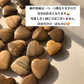 ウッド柄 ハート ロングピアス / イヤリング / サージカルステンレス