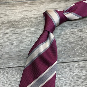 HOLIDAY & BROWN Jacquard stripe SILK  TIE