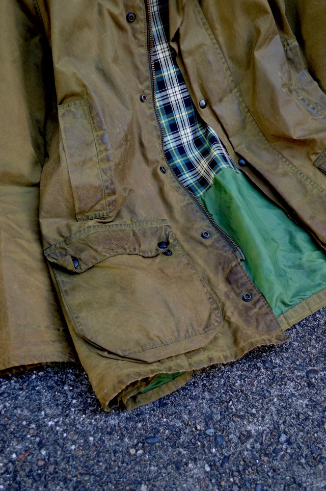 Muscot 70s Cotton Waxed Jacket Made in England Vintage Oiled Jacket Olive マスコット 70年代 オイルドジャケット