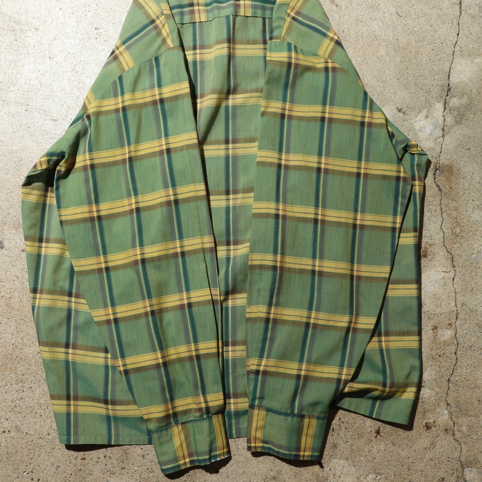 L 70s Towncraft 長袖開襟チェックシャツ タウンクラフト L 70s Towncraft 長袖開襟チェックシャツ タウンクラフト