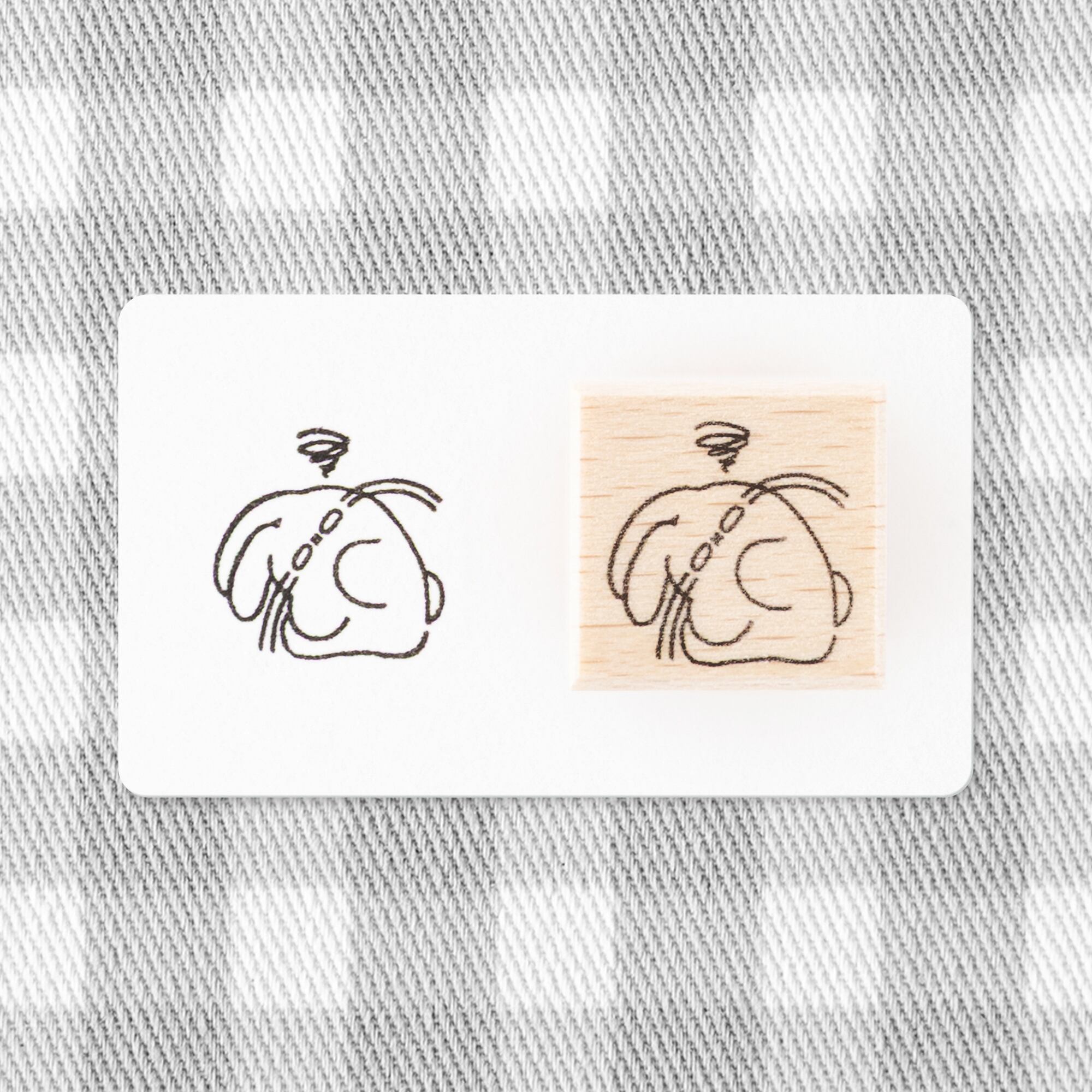 【きもちのはんこ】どよ~んなきもち_うさぎ | はんこ