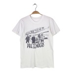 80s プリテンダーズ ヴィンテージTシャツ クリッシーハインド ホワイト ロックTシャツ PRETENDERS メンズM相当 古着 @AAA1422