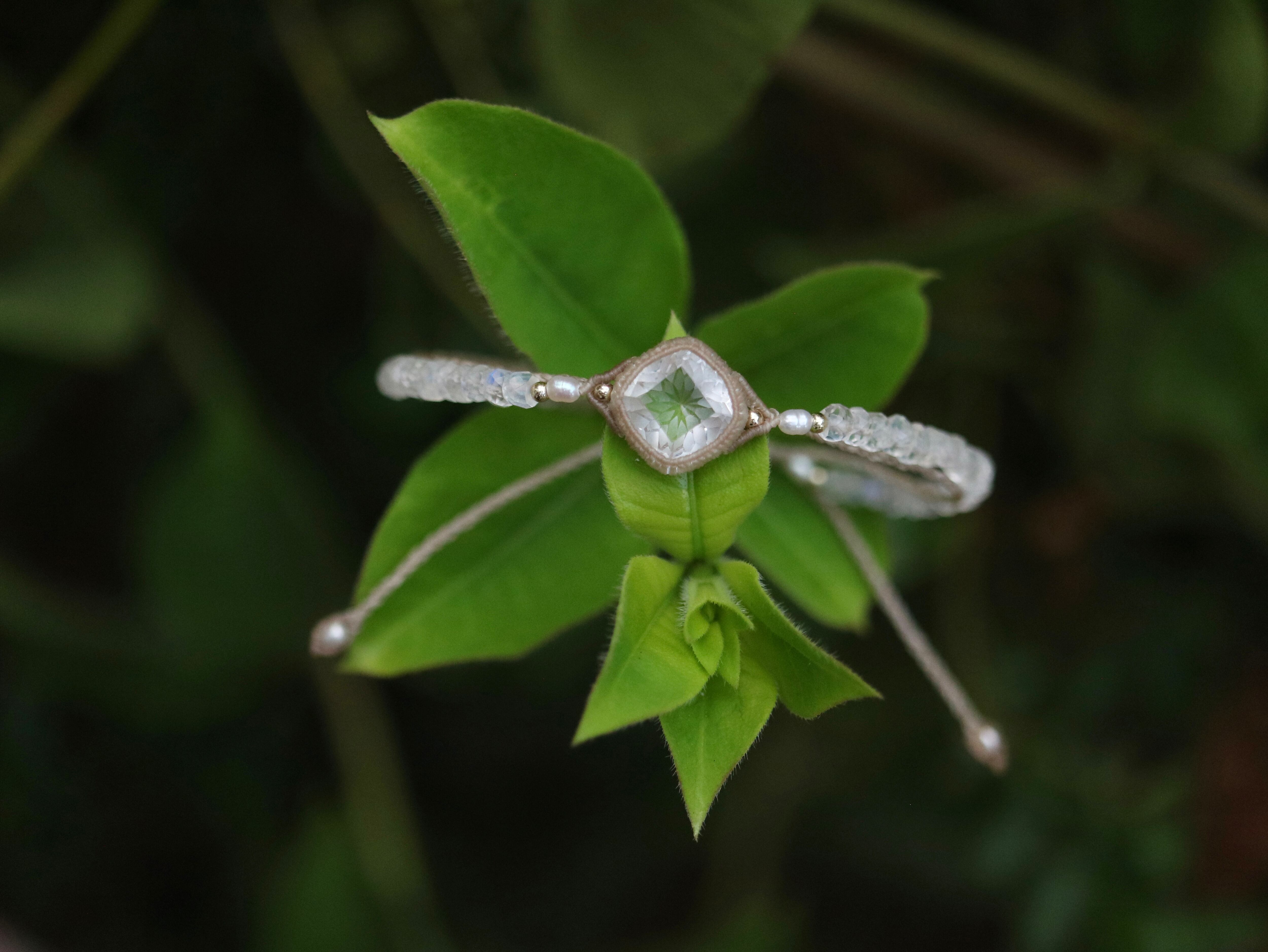 花曼荼羅水晶 ブレスレット