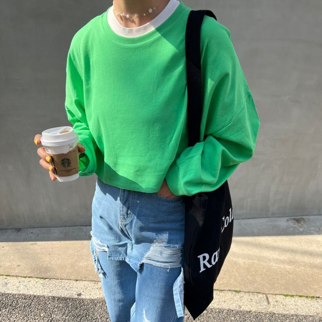 カラーベーシックショート丈トップス_LN0545