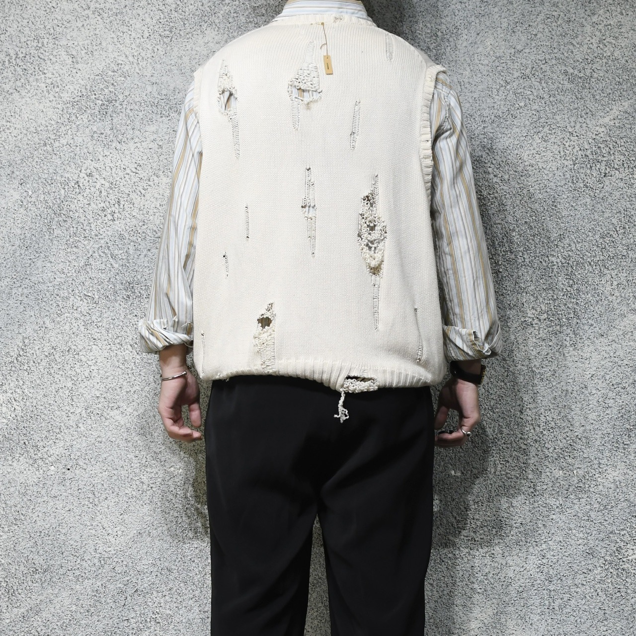 custom boro POLO RALPH LAUREN cotton knit vest