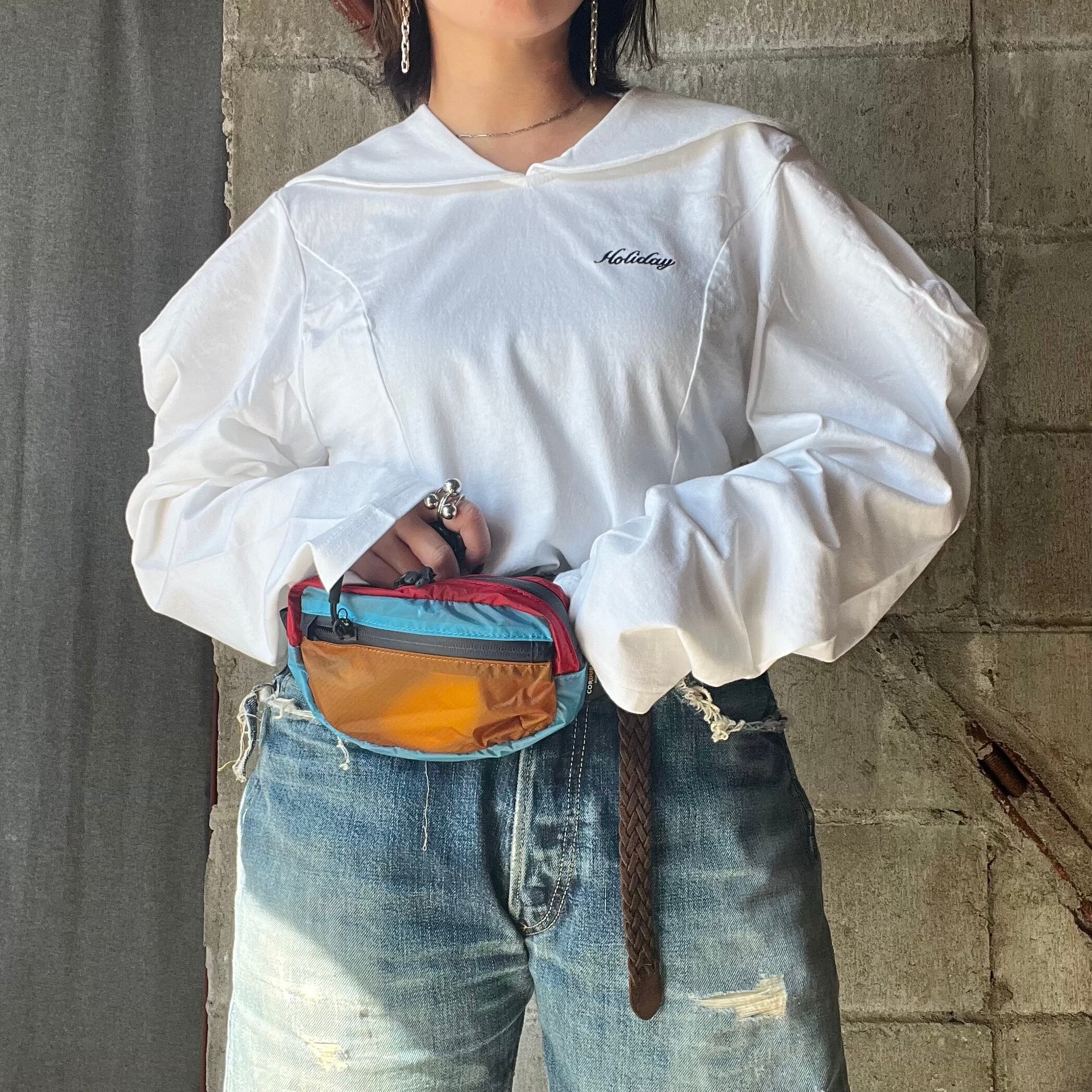 HOLIDAY】 SUPER FINE DRY SAILOR COLLAR L/S TOPS (WHITE) | olaf