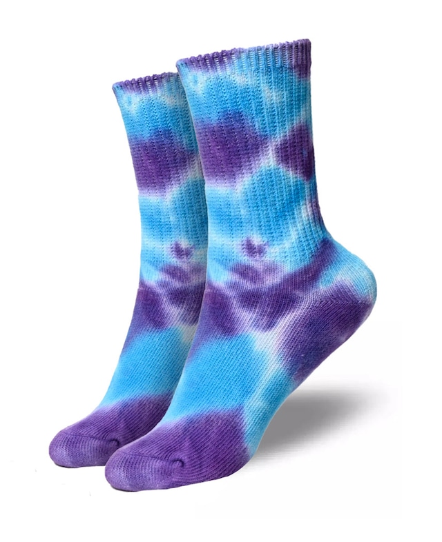 TIE-DYE socks -purple×blue タイダイソックス パープル×ブルー