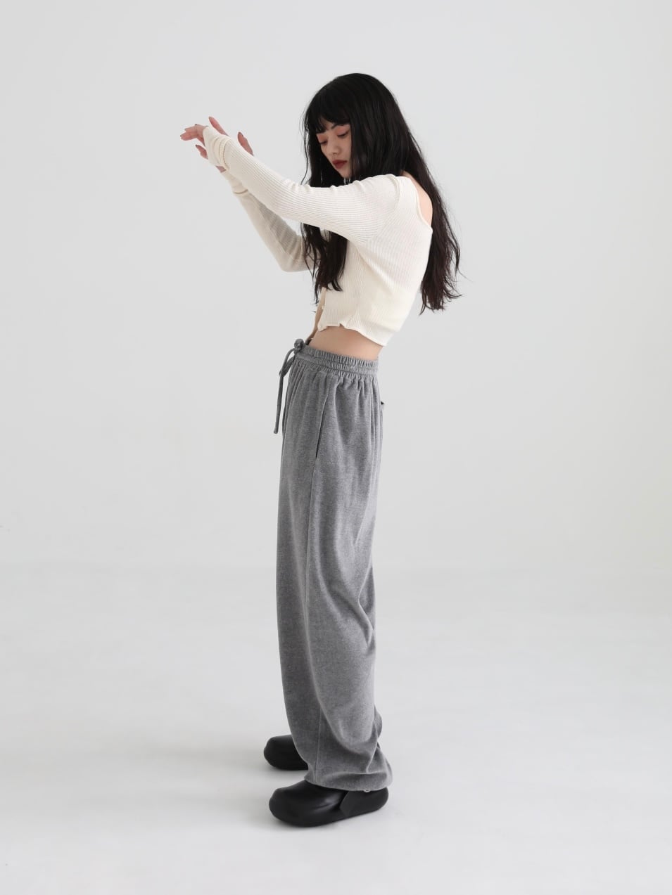 smooth velor pants -made in Japan - | aéré smooth velor pants -made in Japan - | aéré
