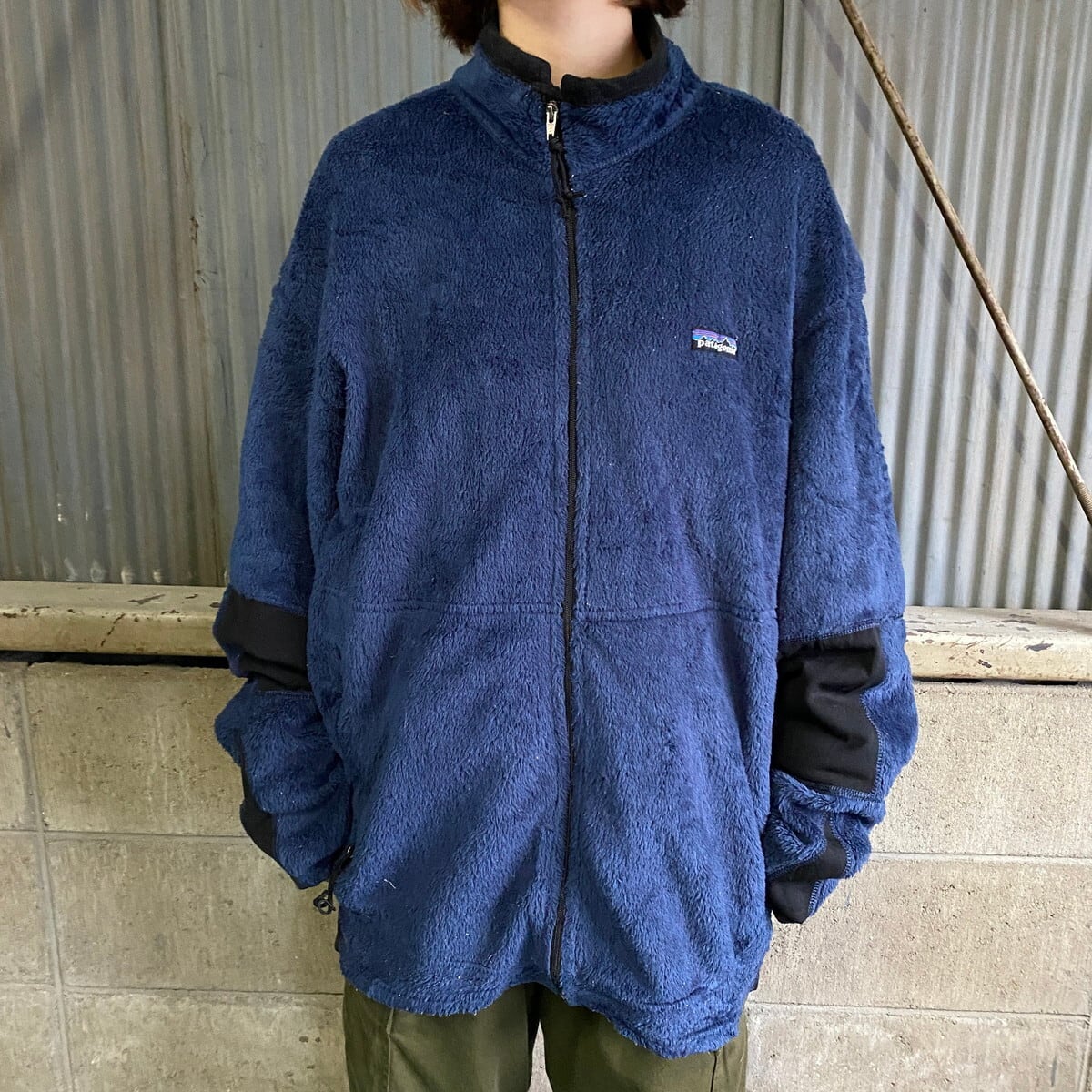 ヴィンテージ　XL patagonia  フリース　R2　ジャケット　青　ブルー