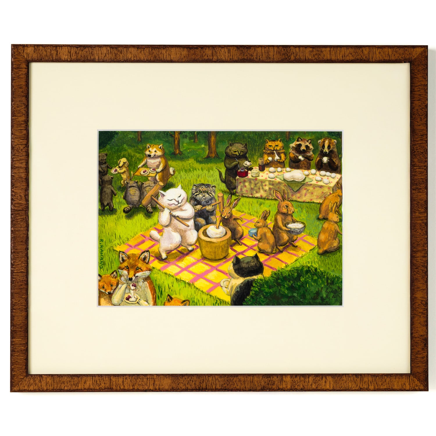 12月限定SALE! 原画『bedtimestory, c.』 抽選販売売約済】カマノレイコ 原画V 「もちつき」額装込み | TOKYO