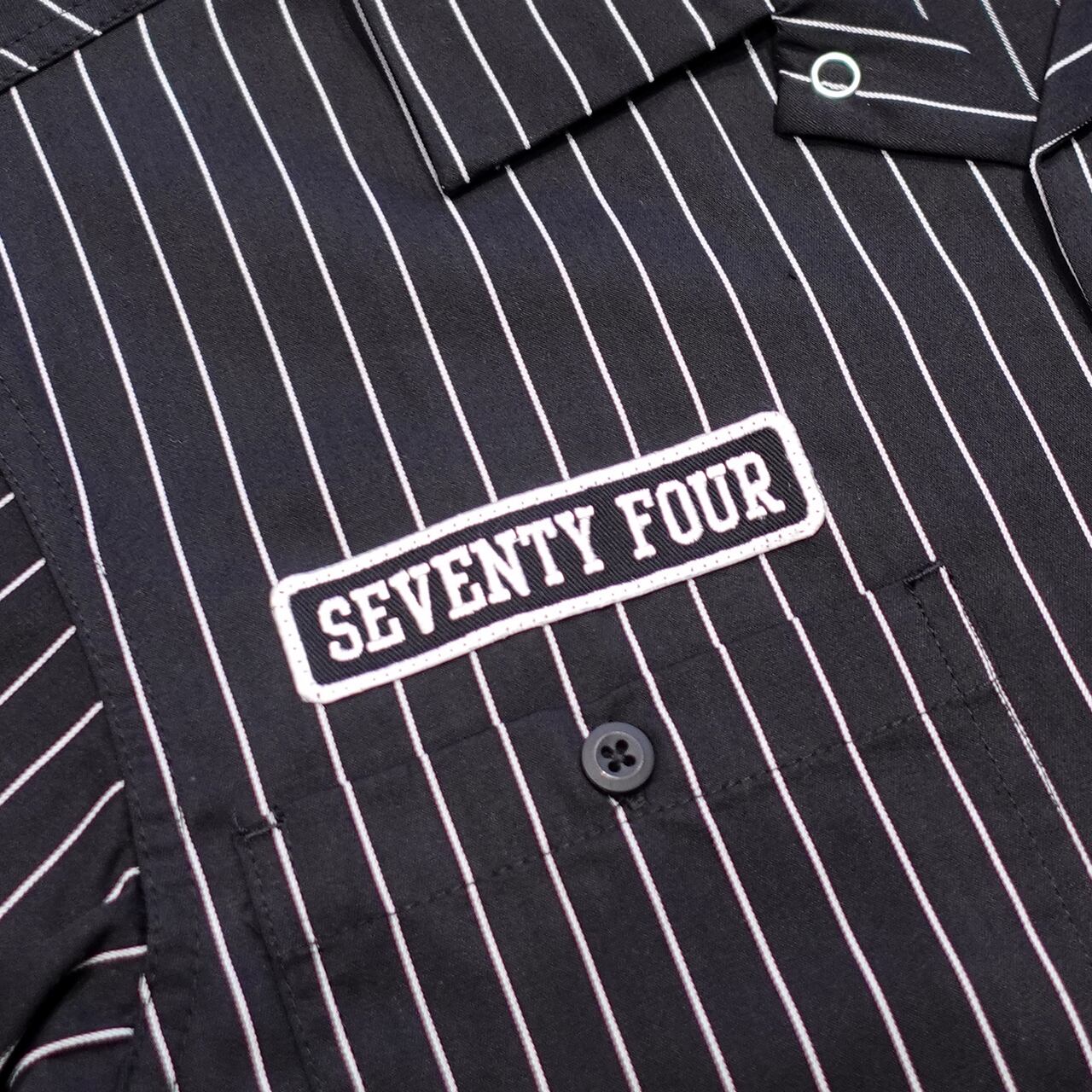 セブンティーフォー STRIPED WORK SHIRT S/S L✩︎ご成約済み セブンティーフォー STRIPED WORK SHIRT S/S L✩︎ご成約済み