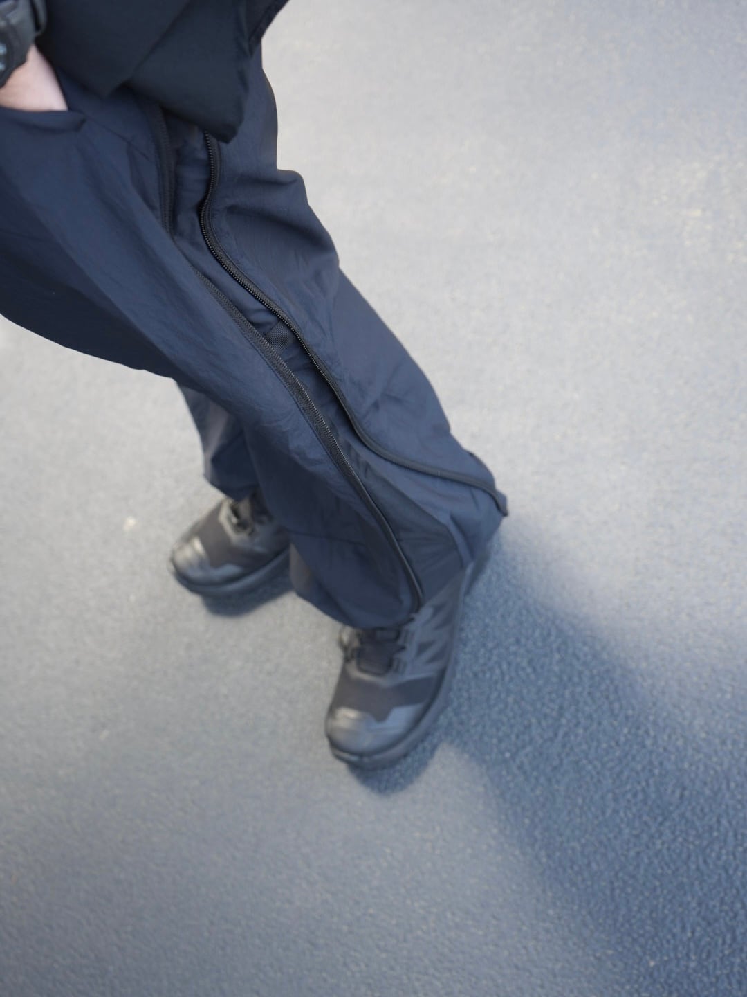 meanswhile ミーンズワイル【 Weathering Nylon Fatigue Side Zip PT