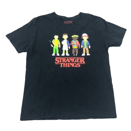 古着 送料無料 STRANGER THINGSストレンジャー・シングスロゴ半袖Tシャツ