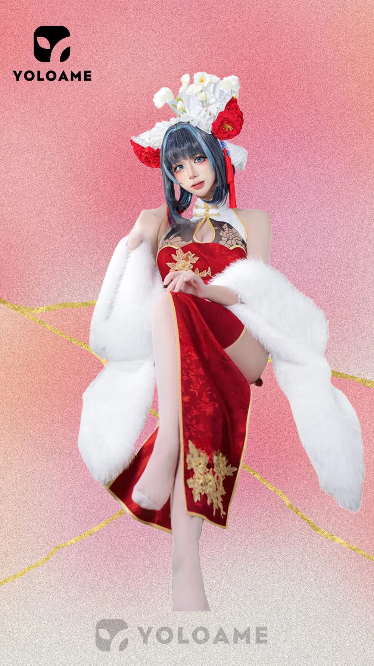 UWOWO アズールレーン チェシャー コスプレ衣装 新春旗袍 | YOLOAME