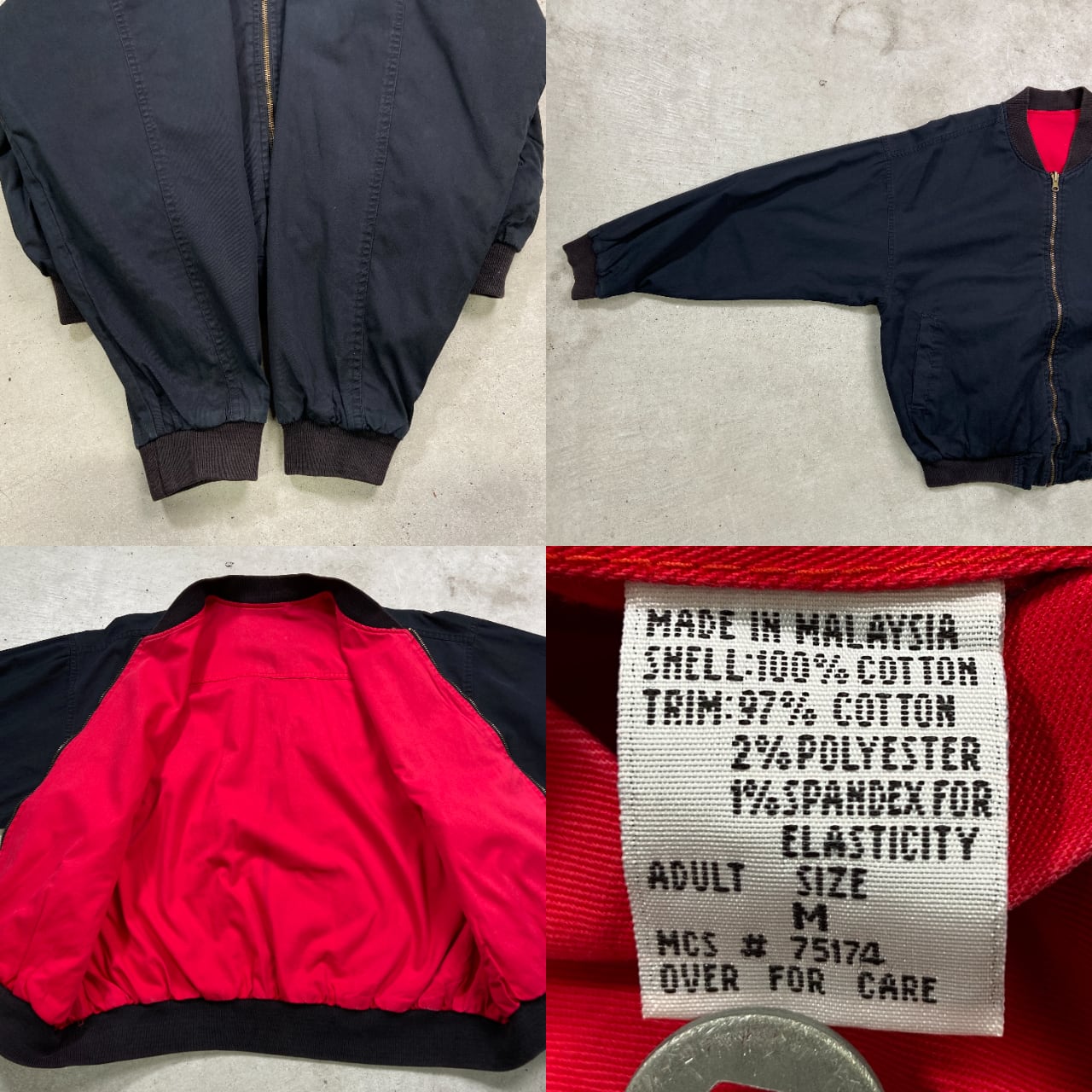 90年代 Marlboro マルボロ リバーシブル ブルゾン メンズL-XL相当 古着 