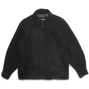 古着 BRANDINI スウェードレザージャケット レザージャケット ブルゾン ブラック 表記：M　gd408328n w60109