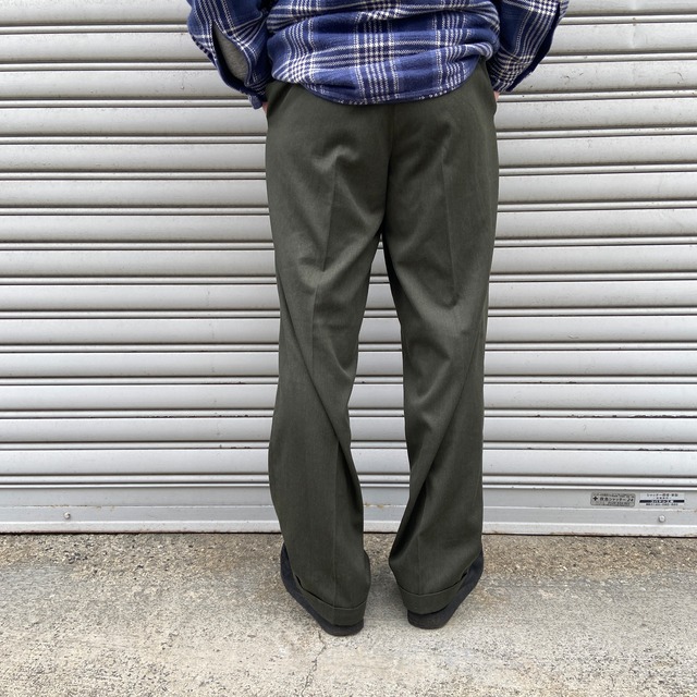 slatesスレイツ ツータックスラックス オリーブ W34L30 ドッカーズ