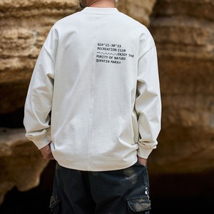 バックメッセージロゴベーシックロングTシャツ　1162