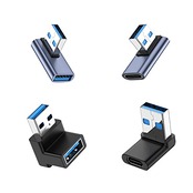 usb変換アダプタ 【100W充電速度 10Gbps高速データ伝送】 usb l字/type a l字 小型 軽量 fujitsu TOSHIBA Lenovo NEC Asus Haseeusbなどのデバイスに対応 usb3.0オス usb cメス アダプタ(L字 四番)