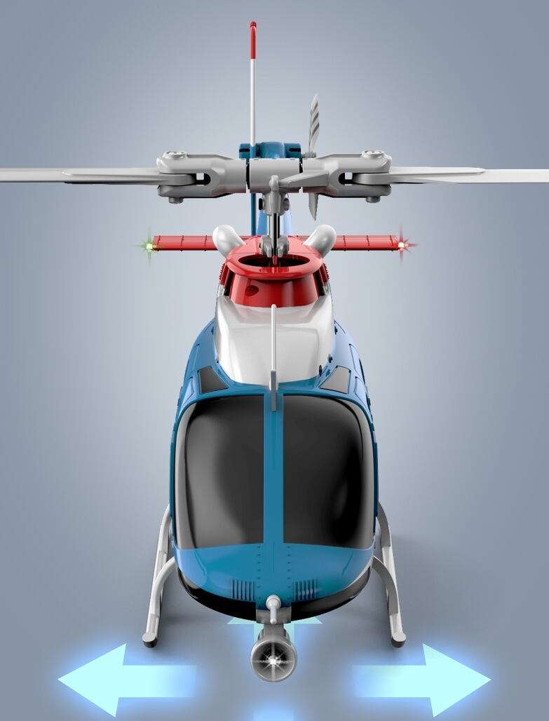 ラジコンヘリ 2.4GHz 4ch 高度センサー搭載、フライバーレス固定ピッチ