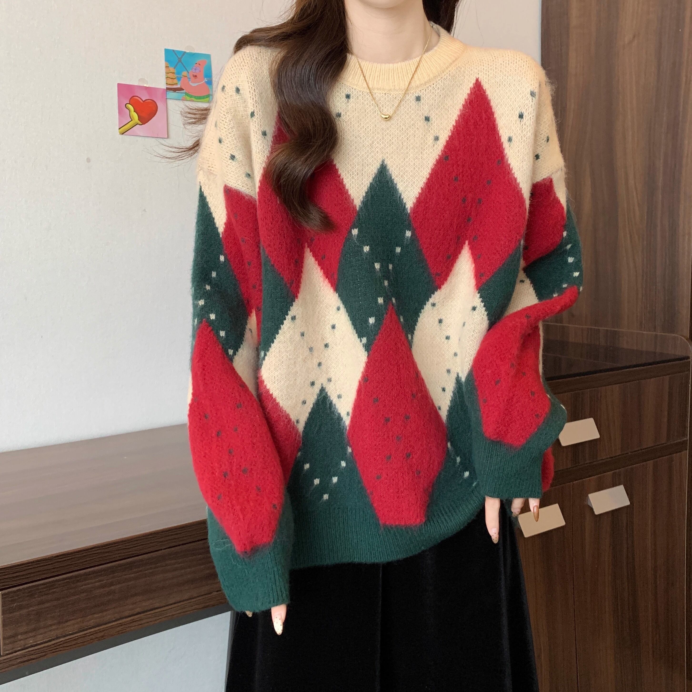 90's Ecuador Knit Flower Sweater エクアドル ニット お花 セーター