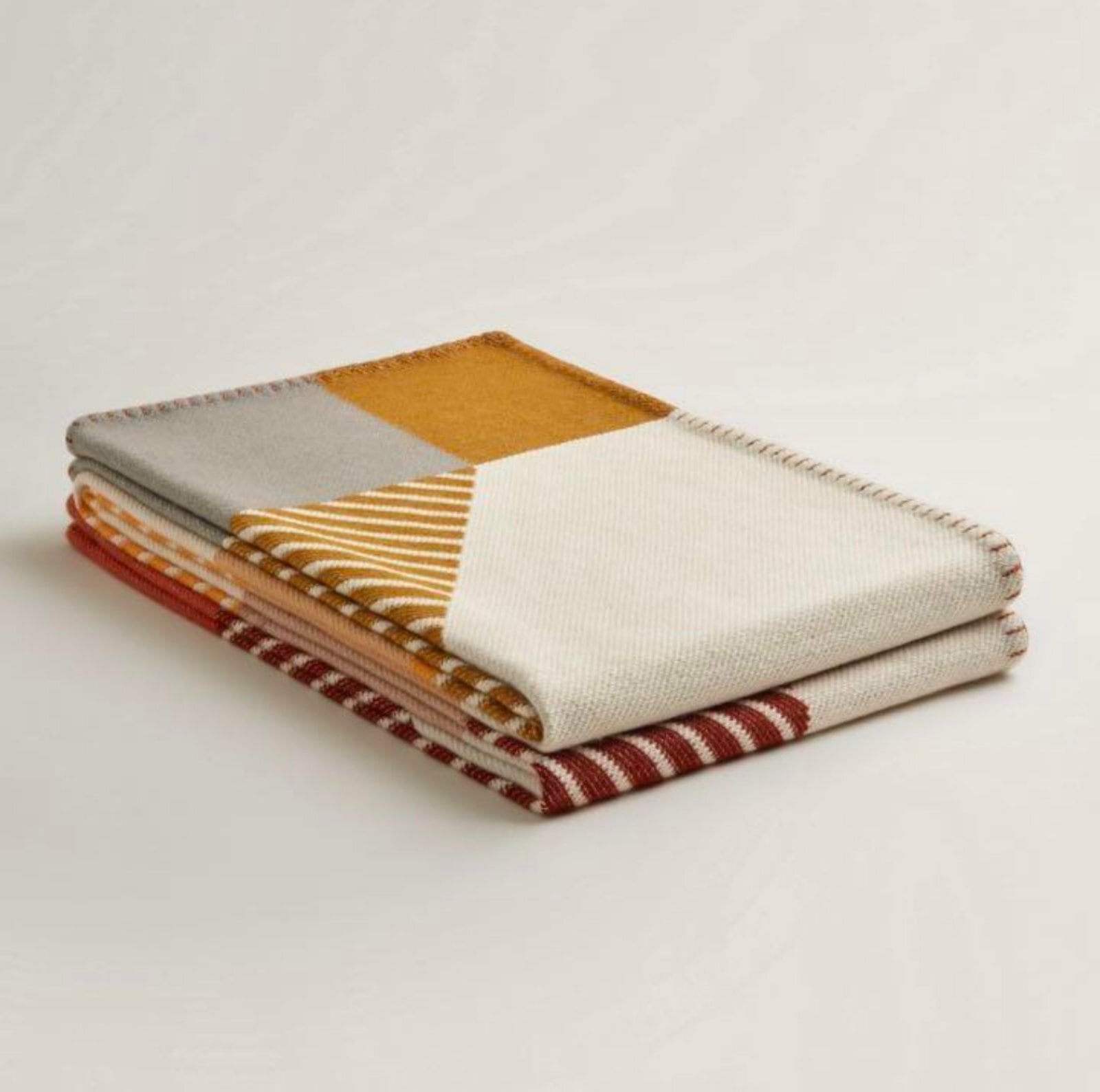 HERMES エルメス プレード Hディアゴナル カシミヤ100% 145×210cm 