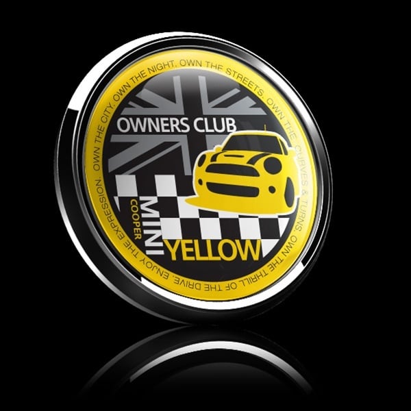 ゴーバッジ(ドーム)（CD0386 - MINI OWNERSCLUB YELLOW） - 画像2