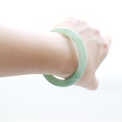 【内径 約54.2mm】ハイクラスバングル princess/clear A貨翡翠 jd_bg1296