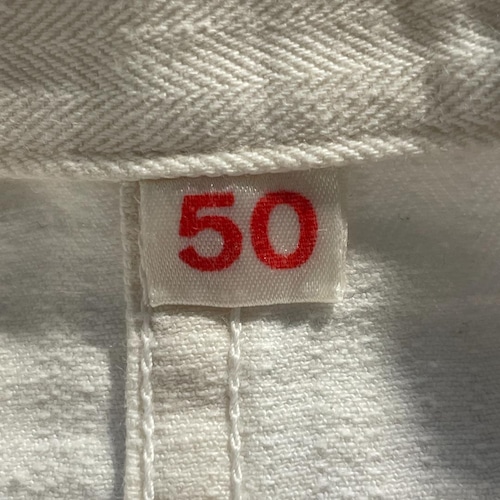 50s Au MOLINEL 刺繍タグ コットンツイル Vポケット フレンチワークジャケット 詳細写真9