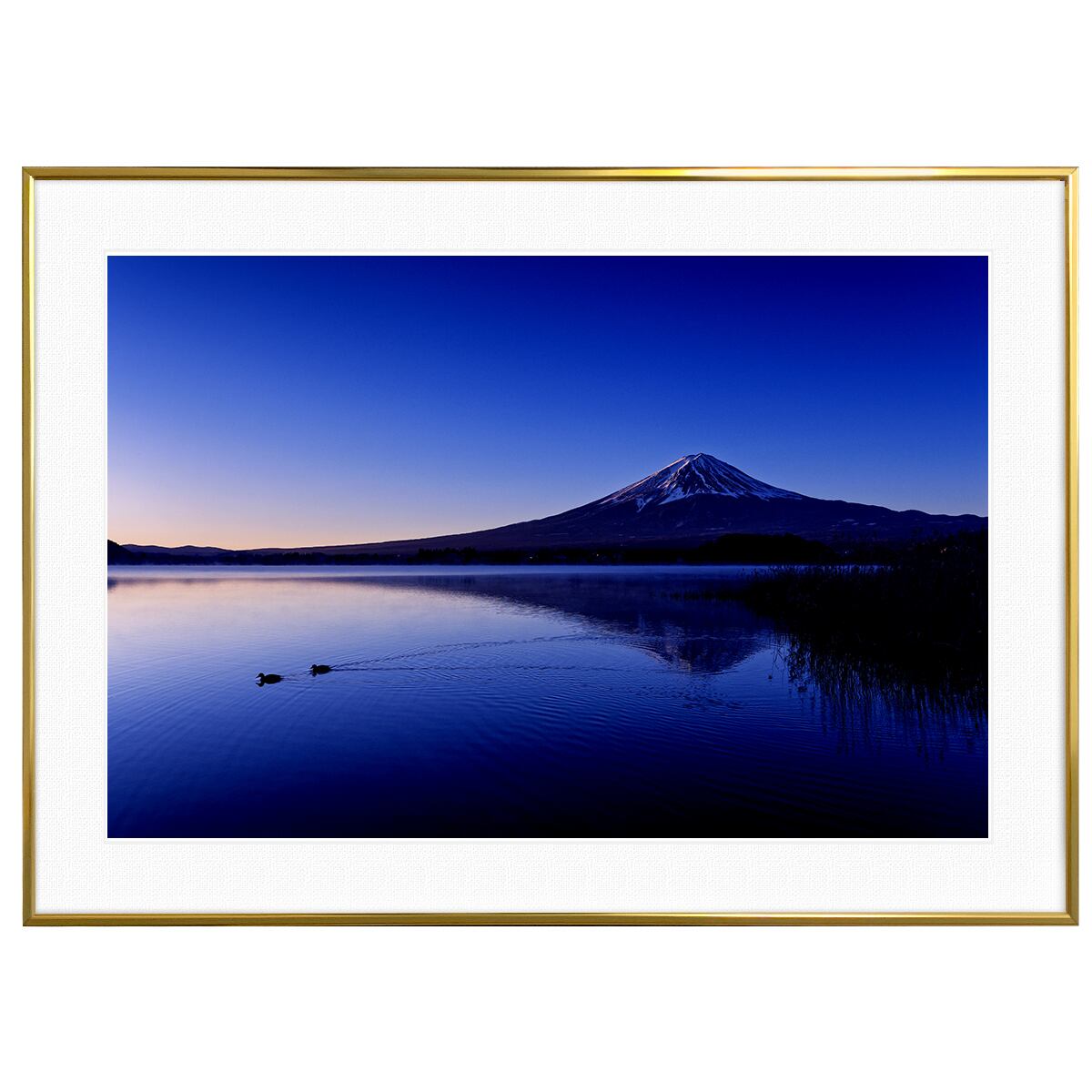 夜明け写真 日本 山梨県富士河口湖町朝焼けの富士山 インテリアアート