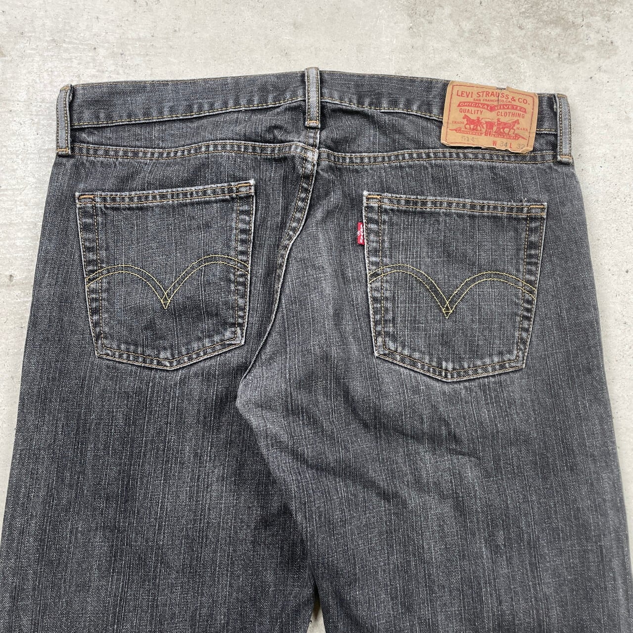 Levi's リーバイス 514 ブラックデニムパンツ SLIM STRAIGHT 先染め