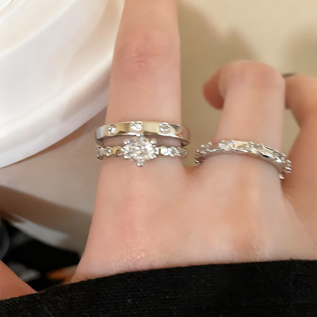 ZJ大人ジルコンリング 3点セット