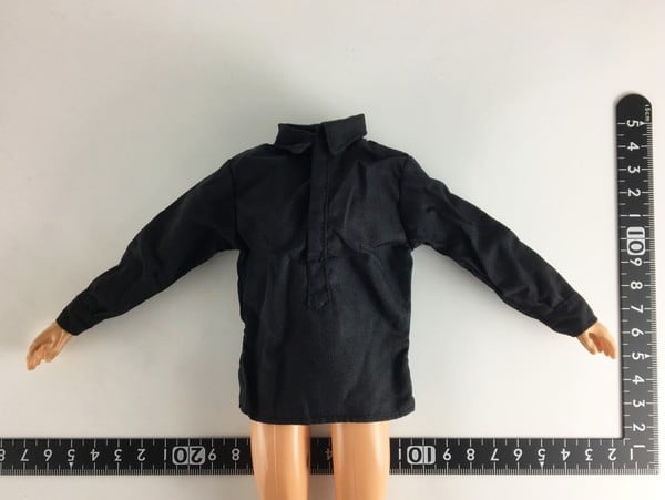 ドール服 1/6 男性用27 ドイツ軍戦車兵 長袖黒シャツ DA130 - 画像1