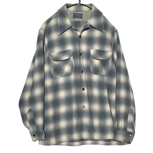 Pendleton [PENDLETON] vintage open collar wool shirt [1960s-] Vintage Wool Shirt