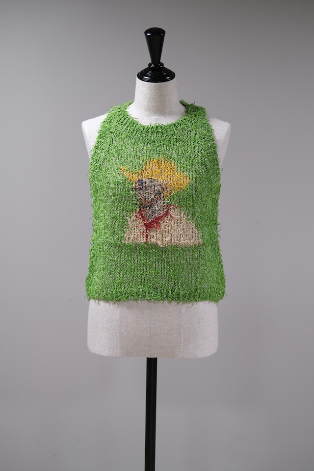 【kota gushiken】Summer Van Gogh Sleeveless Top - green