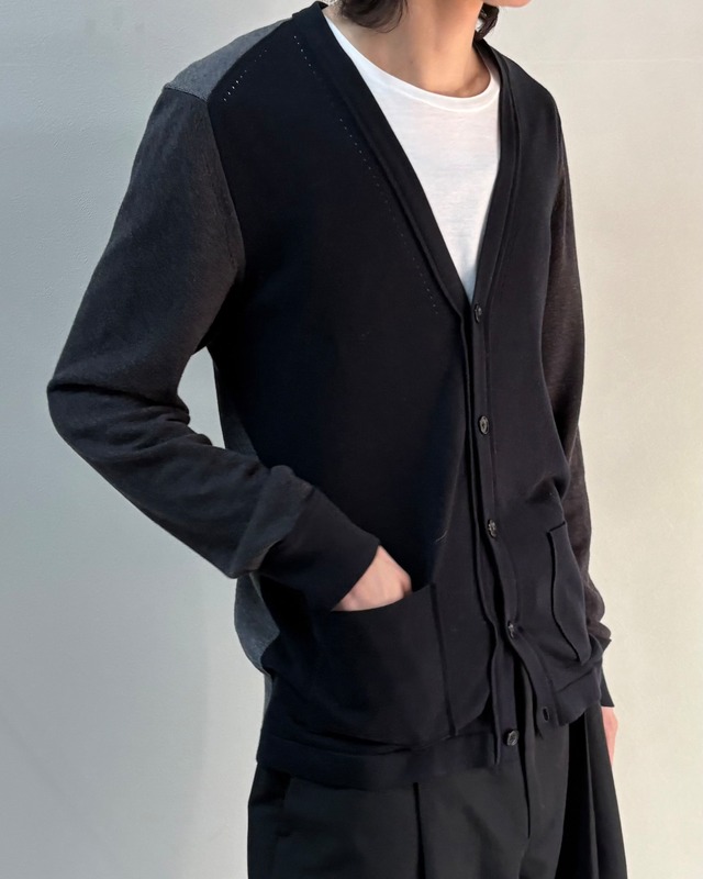 【2016SS/Maison Margiela】bicolor v-neck cardigan