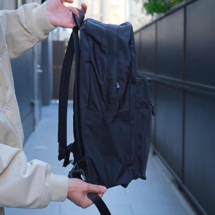 AMIACALVA(アミアカルヴァ) /Gabardine Backpack Single pocket- BLACK